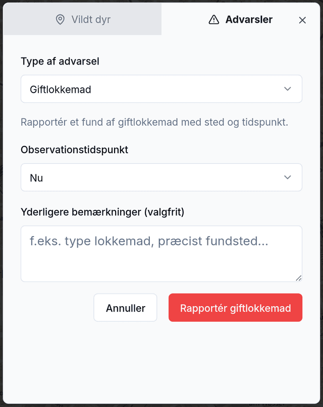 Rapportér giftlokkemad