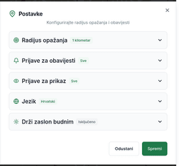 Prijave za obavijesti