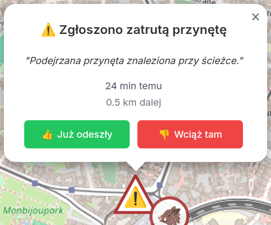 Zgłoszenie zatrutej przynęty