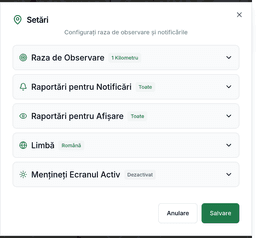 Raportări pentru Notificări