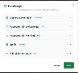 Rapporter för aviseringar