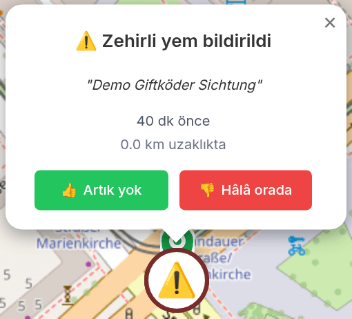 Gözlem ayrıntıları açılır penceresi
