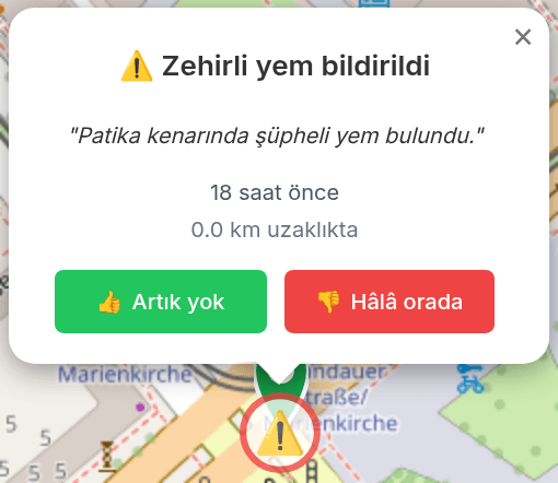 Zehirli yem bildirimi