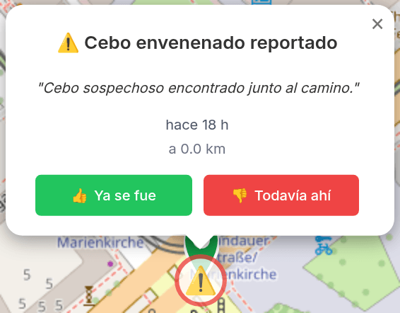Reportar cebo envenenado