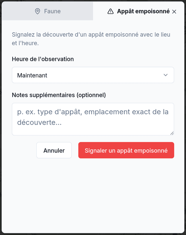 Signaler un appât empoisonné
