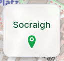 Cnaipe socraigh suíomh