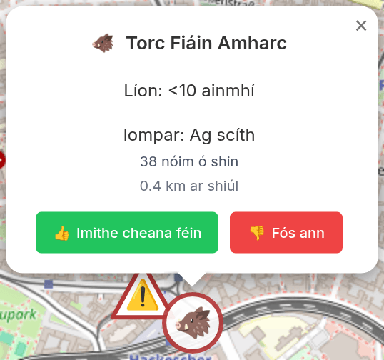 Preabfhuinneog le sonraí amhairc