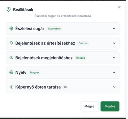 Bejelentések az értesítésekhez