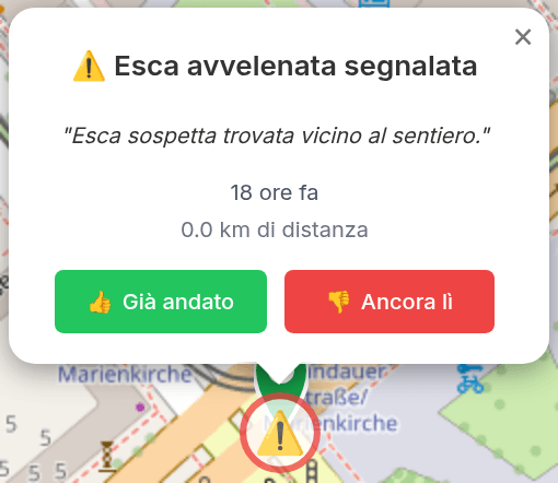 Segnalare un'esca avvelenata
