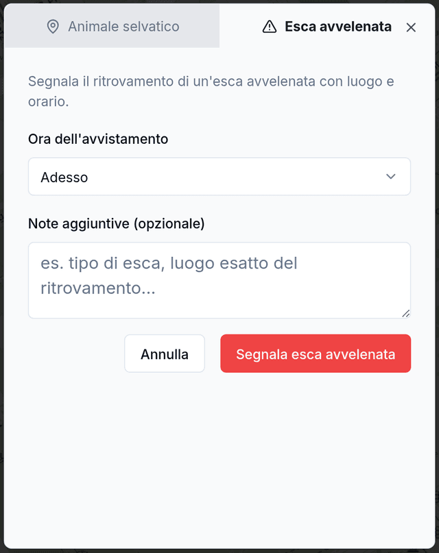 Segnalare un'esca avvelenata