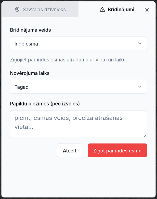 Ziņot par indes ēsmu