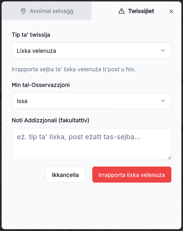 Irrapporta lixka velenuża