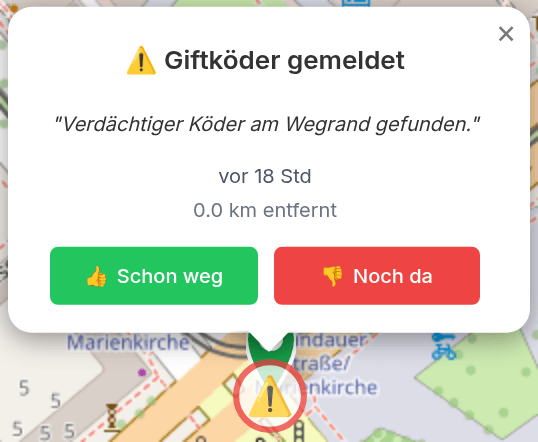 Giftköder melden