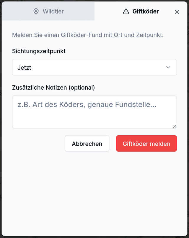 Giftköder melden